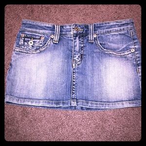 Papaya denim mini skirt